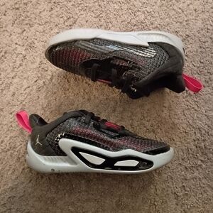 Jordan Tatum 1 TD Toddler Black Silver Basketball Sneakers Sz 9C FQ8136-001